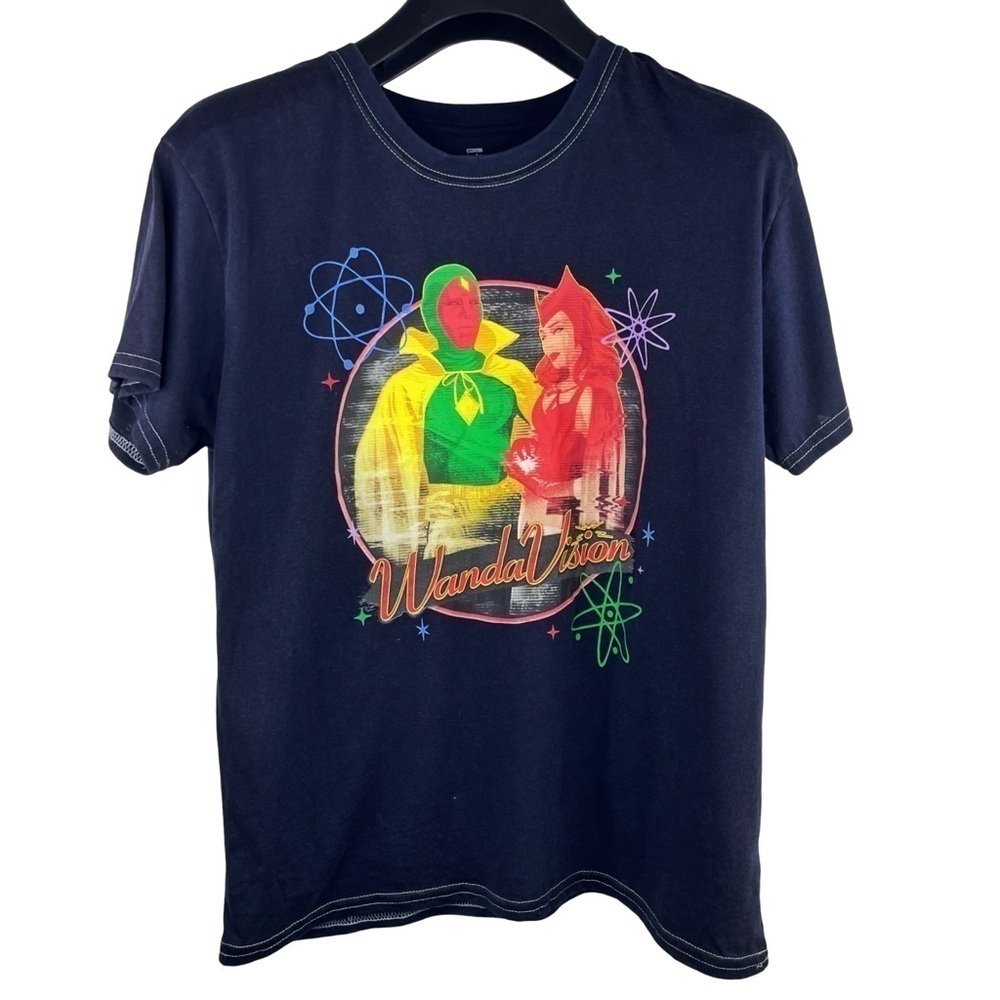 WANDA VISION MARVEL STUDIOS Women’s Black Galactic Wanda & Vision T shirt Size L